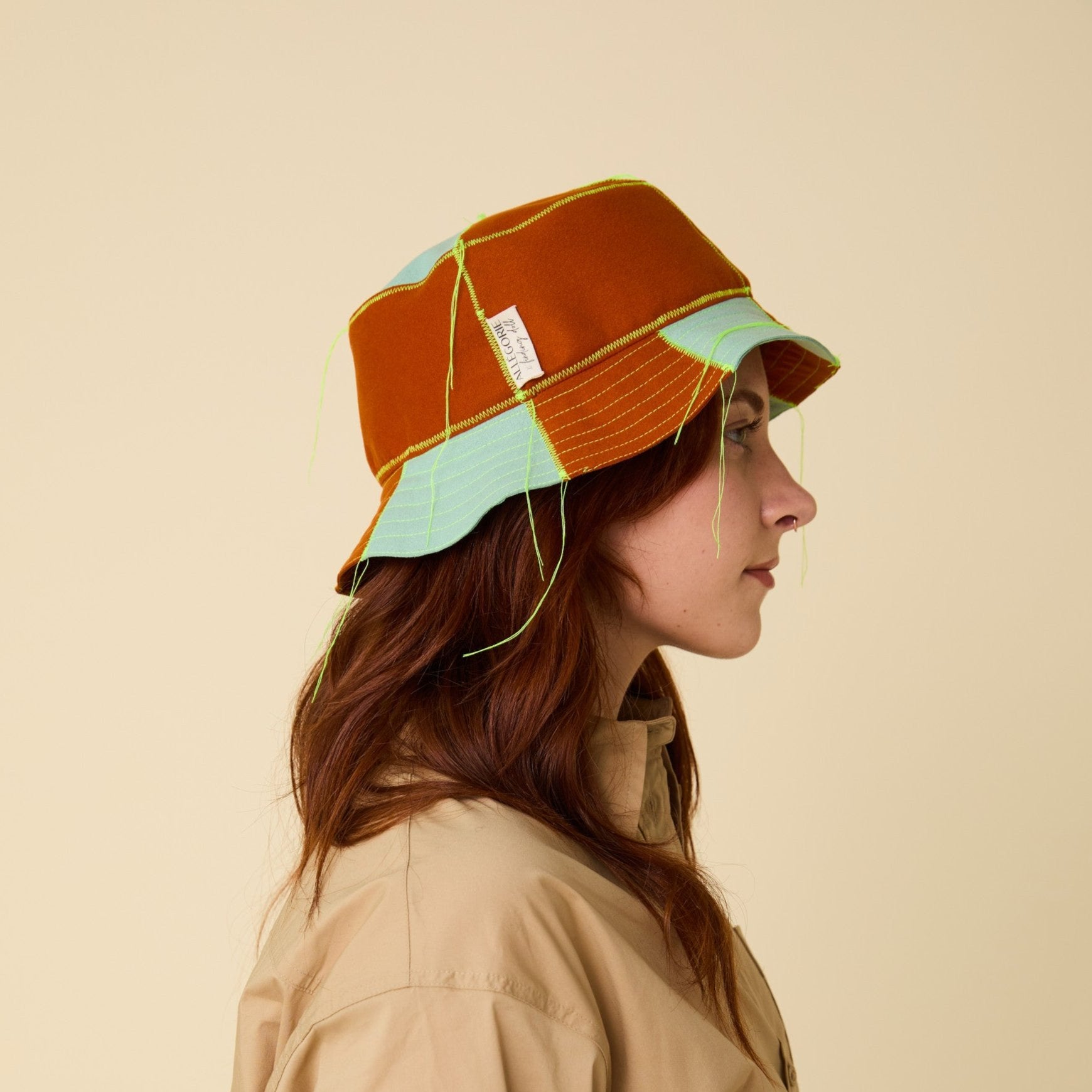 Sample Sale - A x F: Color-Blocked Bucket Hat, "Sunset"